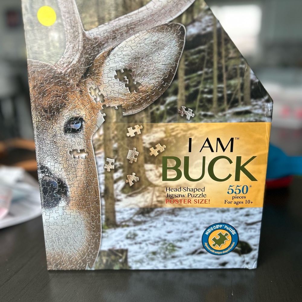 I AM Buck head shaped Jigsaw puzzle. 550 pieces